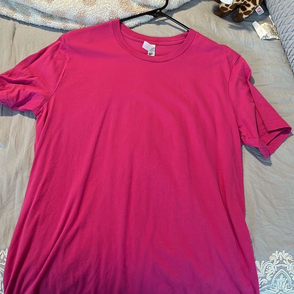 solid pink tee